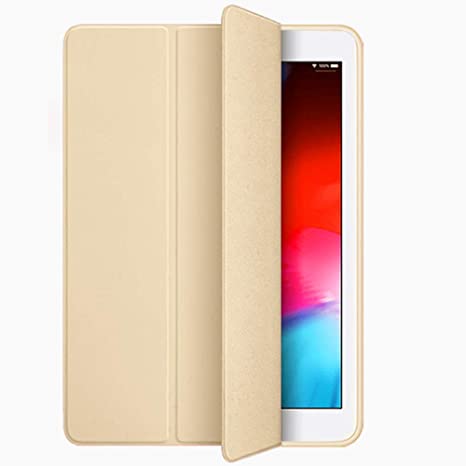 Kenke iPad Air 2 Case, Smart Case Silicone Soft Cover Synthetic Leather iPad air 2 Cover 9.7 inch with Auto Sleep/Wake Function [Light Weight] iPad 6 case(Gold)