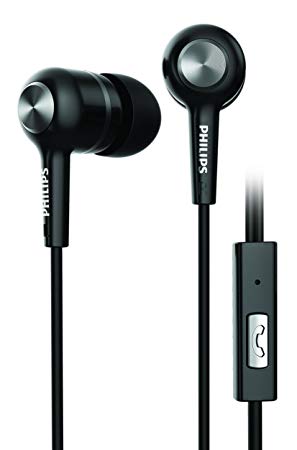 Philips SHE1505BK/94 Upbeat Earphones with Mic (Black)