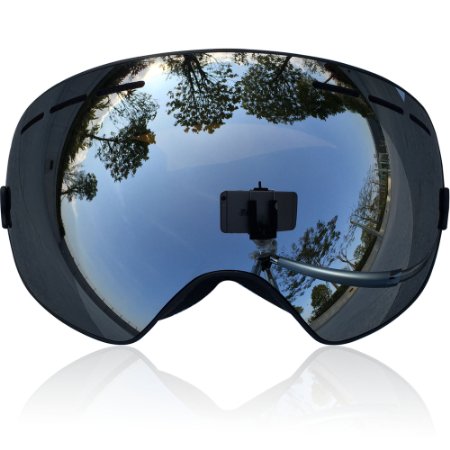 Zionor Snowmobile Snowboard Skate Ski Goggles with Detachable Lens