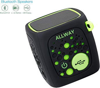 Bluetooth Speaker Mini Portable Wireless Bluetooth Speakers ALLWAY Bluetooth 5.0 Computer Speaker with Micro SD Card Port,Springy Bass for Laptop,MacBook Pro,iPhone,Ipad,MP3,MP4,Echo,Car,TV and More