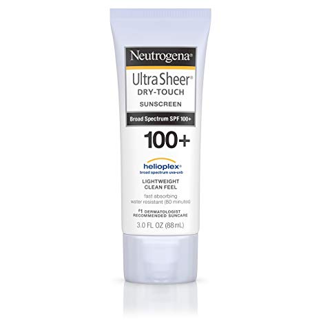 Neutrogena Ultra Sheer Dry-Touch Water Resistant and Non-Greasy Sunscreen Lotion with Broad Spectrum SPF 100 , 3 fl. oz