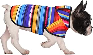 HDE Dog Raincoat Hooded Slicker Poncho for Small to X-Large Dogs and Puppies Baja Stripes - M