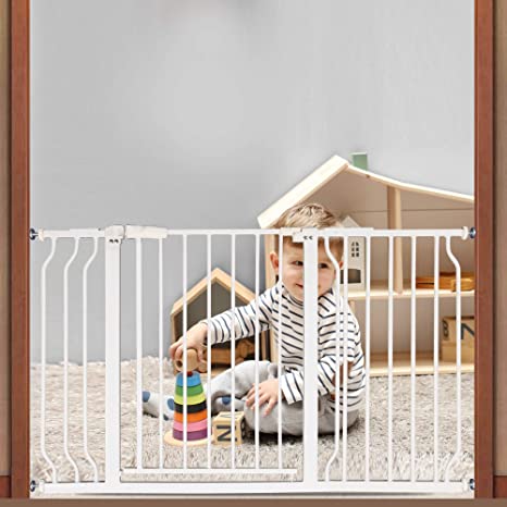 BalanceFrom Easy Walk-Thru Safety Gate for Doorways and Stairways with Auto-Close/Hold-Open Features, Multiple Sizes