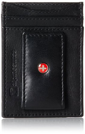 Genuine Leather Money Clip front pocket wallet with magnet clip and card ID Case