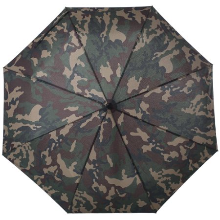 Harrm's Military Style Umbrella, Automatic Open/Close Foldable Rain Umbrella/UV Protection
