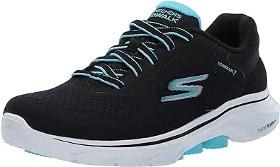 Skechers Womens Go Walk 7 - Cosmic Waves Athletic Walking Sneaker Sneaker