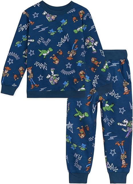 Disney Lion King Pixar Toy Story French Terry Sweatshirt and Jogger Pants Set Toddler to Big Kid