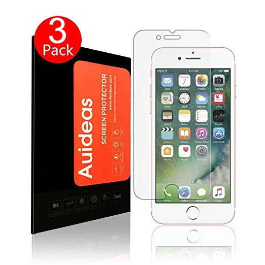 [3-Pack]iPhone 7 Screen Protector,Auideas Apple iPhone 7 Tempered Glass Screen Protector for Apple iPhone 7