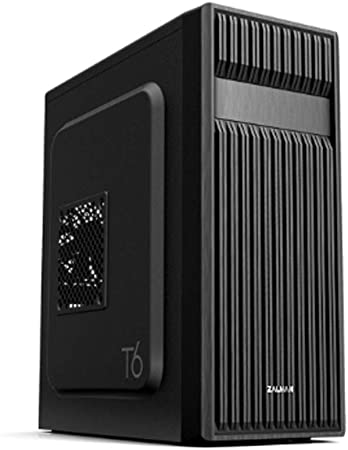 Zalman T6 ATX Mid Tower Computer/PC Case, Pre-Installed Quiet 120mm Fans with 5.25 ODD, USB 3.0, Patterned Mesh Design, Black, Simple Basic ATX , PC case, Black