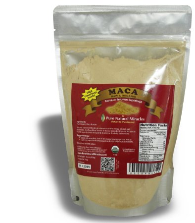 Pure Natural Miracles Maca Root Powder Best for Hormonal Imbalance 1lb Organic Raw Maca Powder