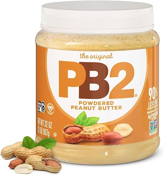 PB2 Original Powdered Peanut Butter - 6g of Protein, 90% Less Fat, Certified Gluten Free, Only 60 Calories per Serving, Perfect for Protein Shakes, Smoothies, and Low-Carb, Keto Diets - 907g