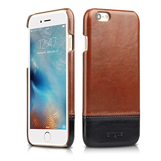 iPhone 6 Plus / 6S Plus Leather Case, birgus[TM] Case [ GENUINE Leather of Cowhide ] for Apple Smartphone Phone 6 Plus/6S Plus 5.5" 100% Handmade Ultra Slim Stylish Design (BROWN)