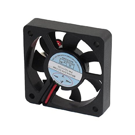 TOOGOO(R) DC 12V 2 Pins Connector Brushless Cooling Fan 50mm x 50mm x 10mm