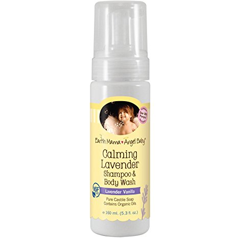 Earth Mama Calming Lavender Body Wash & Shampoo, Natural Lavender Vanilla, 5.3 fl. oz.