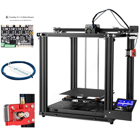 Creality3D Ender-5 Pro 3D Printer with Silent Mainboard Pre-installed,Capricorn Tube, Metal Exruder,220 * 220 * 300mm Build Volume, Removable Platform, Dual Y-Axis, Modular Design