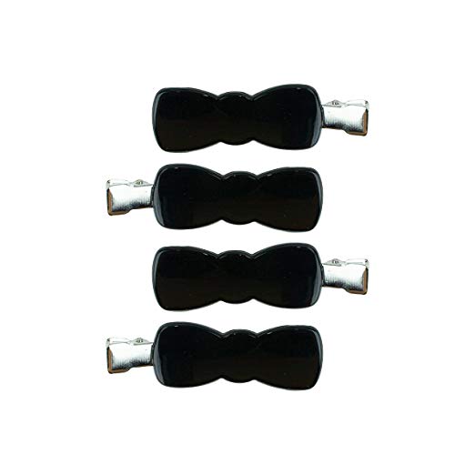 Kitsch Pro Creaseless Hair Clip For Makeup Application, 4 Count (Black)