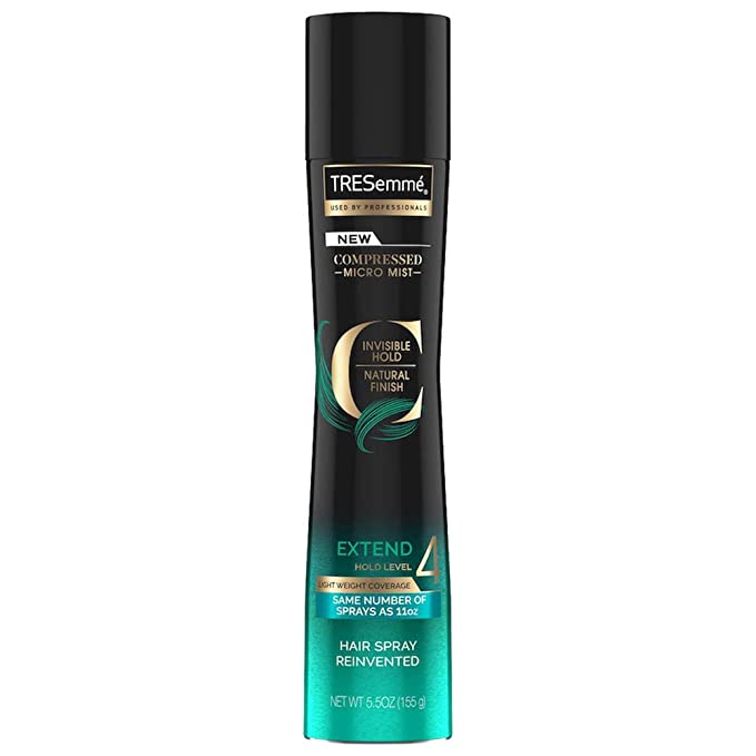 Tresemme Micro Mist Extend Hair Styling Spray with Natural Finish and Extra Strong Hold Level 4, Holds Hair Style with No Stiffness, 155 gm