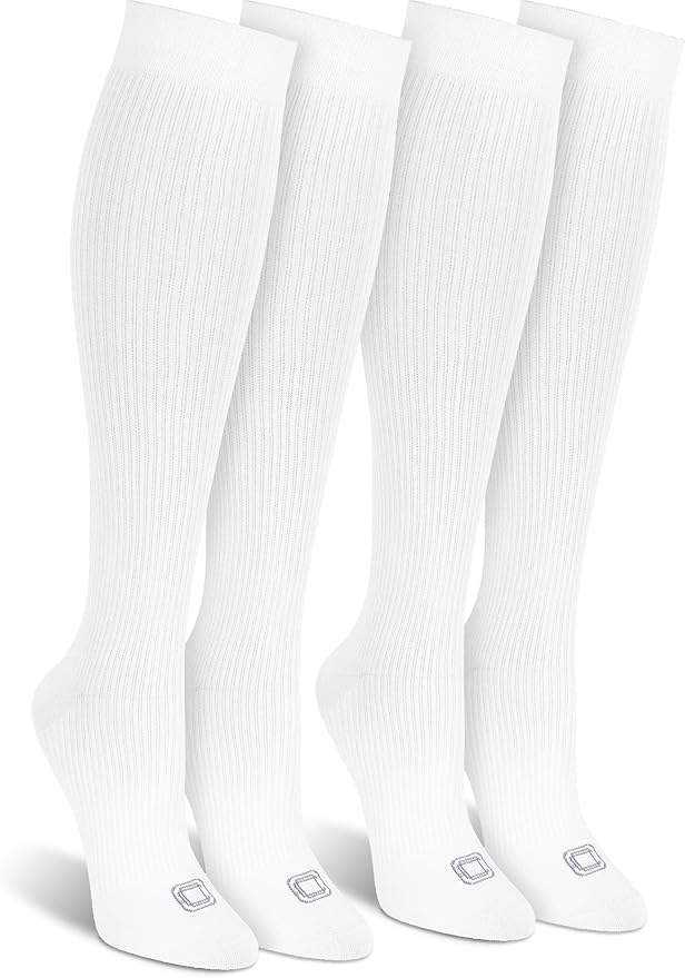 Doctor's Choice Women's Light Compression Over Calf Socks, Medium, Size 9-11