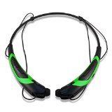 Rymemo 2015 Newest Universal Wireless Bluetooth 41 Music Stereo SportsRunningGymExercise Headset Headphone wMicrophone Vibration Neckband Style for iPhone 6 iPhone 5S 5C 4S 4 Ipad 2 3 4 New iPadiPad Air Ipod Android Samsung Galaxy S5Galaxy 4Galaxy 3 LG G3 Cellphone Green-Black
