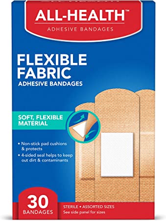 All Health Flexible Fabric Adhesive Bandages, 30 Count