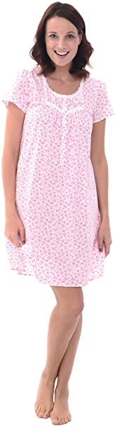 Alexander Del Rossa Womens 100% Cotton Lawn Nightgown, Sleeveless Chemise