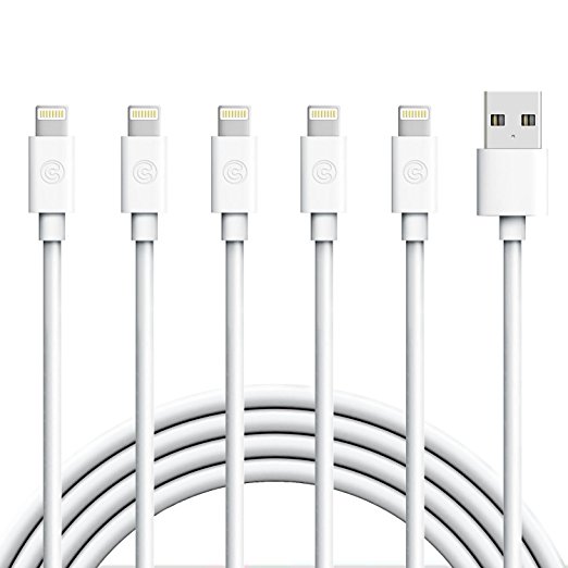 iPhone Charger, Everdigi Lightning Cable 5Pack 6FT iPhone Charging Cable Cord Compatible with iPhone X 8 8Plus 7 7Plus 6s 6sPlus 6 6Plus SE 5 5s 5c iPad iPod & More (white)