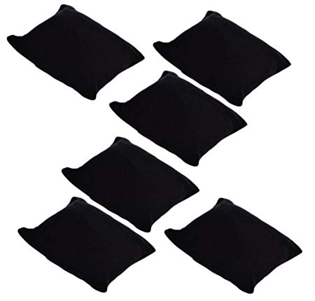 JUMUU 6Pc Black Velvet Pillow Bracelet, Watch, Bangle Jewelry Display Stand Set (Black)