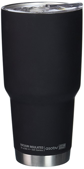 Asobu Big Boss high performance double walled Insulated Stainless Steel Travel Tumbler Mug - Large 30 oz Coffee Cup (Black )