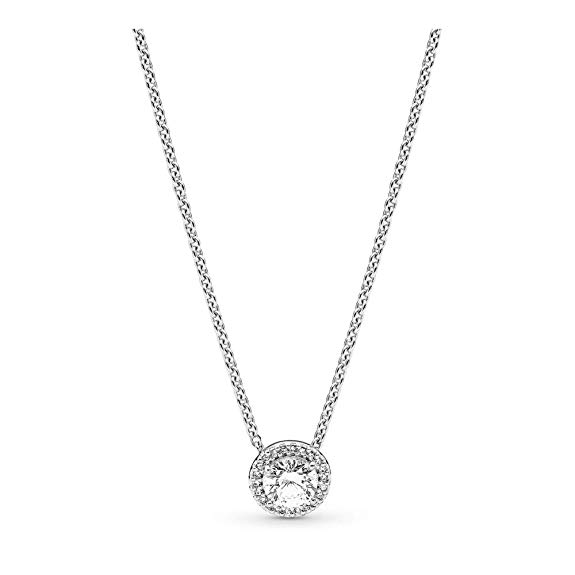 PANDORA Classic Elegance Necklace, Sterling Silver, Clear Cubic Zirconia, 17.8 IN