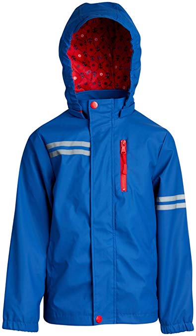 Urban Republic Boys Lightweight Waterproof Hooded Vinyl Raincoat Jacket