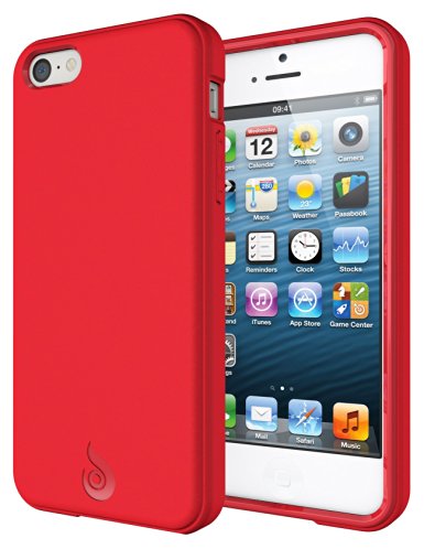 iPhone 5C Case, Diztronic Matte Back Red Flexible TPU Case for Apple iPhone 5C - Retail Packaging