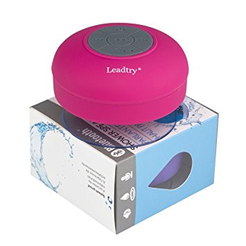 LeadTry Wireless Waterproof Bluetooth Shower Portable Speaker with Built-in Mic for Showers, Bathroom, Pool, Boat, Car, Beach, & Outdoor Use