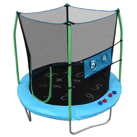 Skywalker Trampolines 7.5-Foot Trampoline, with Double Toss Game, Teal