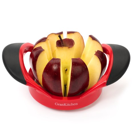 GranKitchen Apple Slicer - Corer, Cutter, and Divider - Red