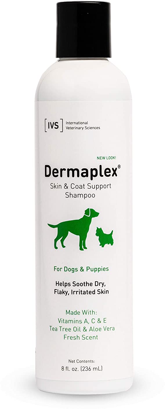 International Veterinary Sciences IVS Dermaplex Medicated Natural Shampoo with Tea Tree Oil to Soothe Dry, Irritated Skin for Dogs, Made in the USA
