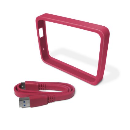 WD Grip Pack for My Passport Ultra 2TB with USB 3.0 Cable, Fuchsia (WDBFMT0000NPM-NASN)