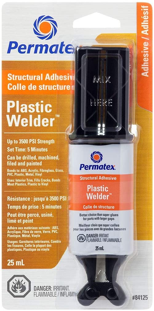 Permatex 84125 Plastic Welder 5 Minute Adhesive, 25ml,Yellow