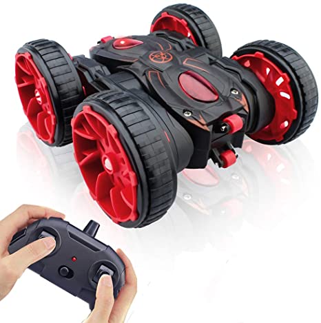 Remote Control Car, RC Car Toy All Terrain Off Road 4WD Double Sided Running, 360° Rotation & Flips Remote Control Stunt Car Toy Gift for Boys & Girls