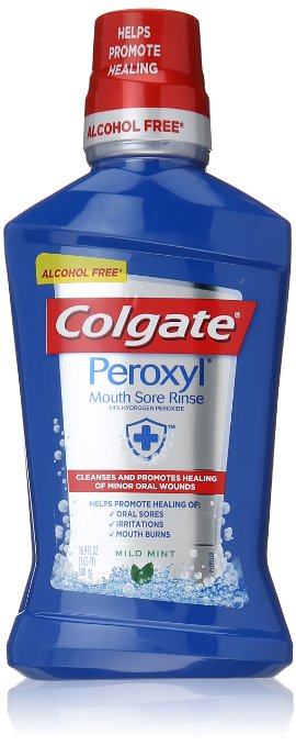 Colgate Peroxyl Mouth Sore Rinse, Mint, 16 Fluid Ounce