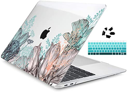 Dongke MacBook Air 13 Inch Case 2020 2019 2018 Release Model: A2179/A1932, Crystal Clear Hard Shell Cover for MacBook Air 13" with Retina Display & Touch ID (Beautiful Summer Field)