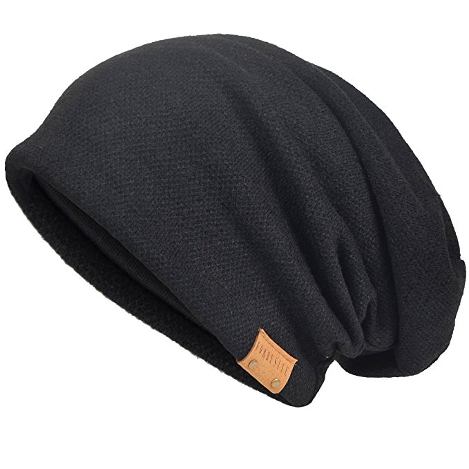 VECRY Men's Cool Cotton Beanie Slouch Skull Cap Long Baggy Hip-hop Winter Summer Hat