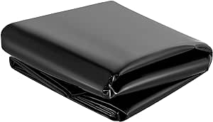 VEVOR Pond Liner 20x25, 20 Mil Thickness, Pliable & Durable LLDPE Material, Easy Cutting Underlayment for Fish or Koi, Waterfall, Fountains, Water Gardens, Black, 20 x 25 ft