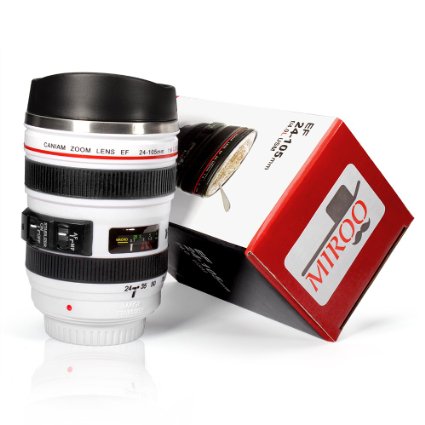 MIROO Camera Lens Coffee Mug,12 Oz White