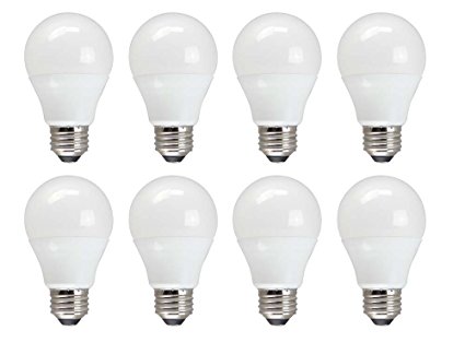 TCP 60 Watt Equivalent 8-pack, Value LED A19 Standard Shaped Light Bulbs, Non-Dimmable, Soft White RLVA6027ND8