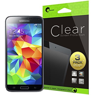 i-Blason Samsung Galaxy S5 Screen Protector - 3 Pack Premium HD Clear Version (AT&T, Verizon, Sprint, T-mobile, All Carriers)