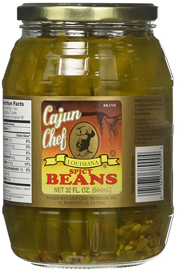 Cajun Chef Louisiana Spicy Green Beans, 32 Ounces