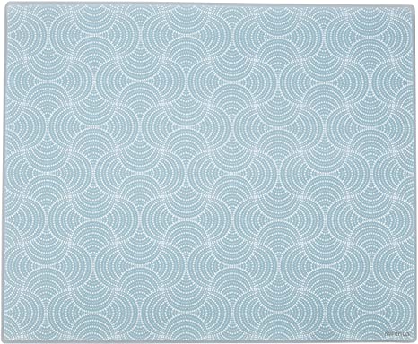 Mintrico placemat for Dining Table Set of 2 Silicone Heat Resistant Non Slip (2, Blue dot)
