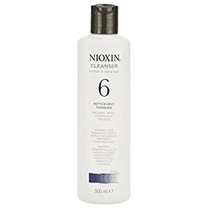 Nioxin System 6 Cleanser Shampoo For Noticeably Thinning, Medium To Coarse, Natural And Chemically Treated Hair (300ml)