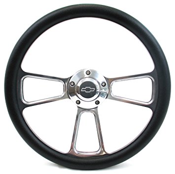 Forever Sharp Muscle Aluminum Steering Wheel w/ 69-94 Chevy GM Adapter Kit
