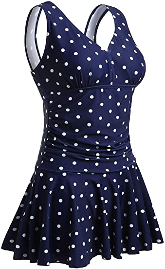 MiYang Women's Plus-Size Flower Printing Shaping Body One Piece Swim Dresses Swimsuit